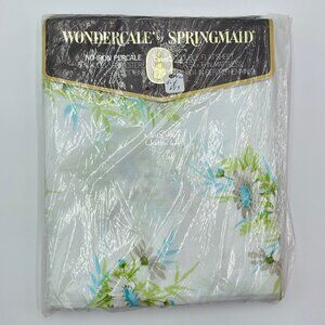 Vintage Springmaid Wondercale Double Flat Sheet Full Size Fresh Daisies Floral